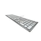 Clavier au design ultra plat avec touches spéciales - CHERRY KC 6000 SLIM FOR MAC - Blanc, argent