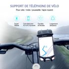 SCRAPCOOKING PARTY Support Téléphone Vélo, Porte Téléphone Vélo en Silicone Réglable Compatible avec les smartphones 4.0'' - 6.5''