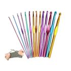 INF Crochets en aluminium 14 pcs de différentes couleurs et tailles