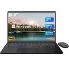 XUEMI PC Portable 15,6''Pouces,Ordinateur Portable Windows 11 Pro,16 Go DDR4-256 Go SSD,Intel Celeron N4000,HDMI,BT 5.0,souris