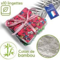 x10 Lingette Coton de bambou Ultra Doux écologique Lavable sain, Tampon Démaquillant Fibre de Bambou couleurs variées Made in