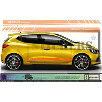 Renault sport racing RS bandes - ORANGE - Kit Complet  - Tuning Sticker Autocollant Graphic Decals