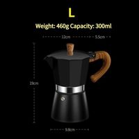 Noir-l - Moka Pot en acier inoxydable de qualité alimentaire, Machine à café italienne, théière, étoile, anis