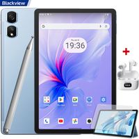 Blackview Tab 16 Pro Tablette Tactile 10.95" 16Go+256Go-SD 1To 7700mAh 13MP+8MP Android 14 Dual SIM Bleu Avec Airbuds 8 Blanc