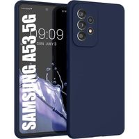 Coque TPU pour Samsung Galaxy A53 5G Protection Silicone Gel Souple Ultra Fine - Bleu Marine