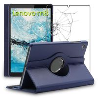 ebestStar ® pour Lenovo Tab M8 2021 (3rd gen), M8 HD 2020 - Housse PU Cuir Rotatif 360 + Film protection en VERRE Trempé, Bleu