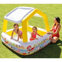 Piscine gonflable à parasol INTEX - Aqua - 157x157x122 cm - Pour enfants à partir de 2 ans