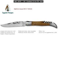 Couteau n° 5870 Laguiole Bougna - Couteau 12 cm - Bois de teck