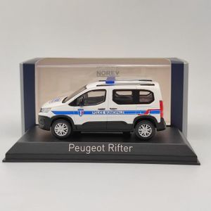 VOITURE - CAMION Voiture miniature - Norev - Peugeot Rifter 2019 Police Municipale - Blanc - Adulte - Mixte