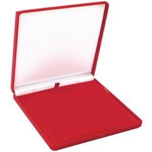 Jonc Boite Cadeau Rouge Cadre Doré Bel Écrin Carré pour Collier Créoles 