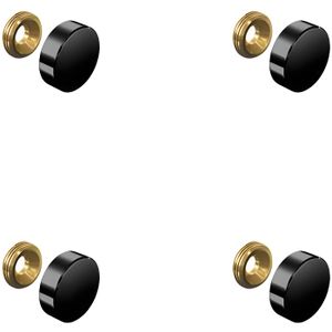 Fixation Murale signal/étique DECOHO Set de 4 Cache vis Laiton 18 mm Forme Conique