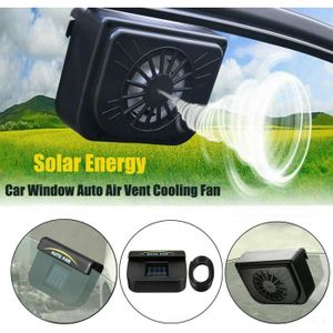 VENTILATEUR Ventilateur de voiture, grand ventilateur solaire portable pour voiture, rafraîchisseur d'air et refroidisseur, noir[~327]