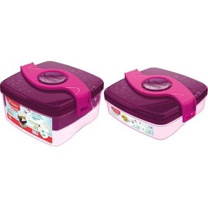 Rose Toddmomy Boîte à goûter pour enfants Pour bébé Boîte de rangement avec couvercle Gobelet en silicone portable 