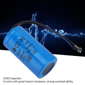 Condensateur de Moteur avec Fil Conducteur 250V CA 150uF 50 // 600Hz pour Climatiseurs Moteurs Condensateur de Fonctionnement CD60 Compresseurs