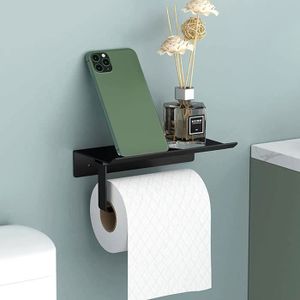 Support à papier de toilette chrome avec réserve pour réservoir à toilette