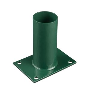 PORTAIL - PORTILLON Platine de fixation diamètre 60 mm pour portillon grillagé Vert
