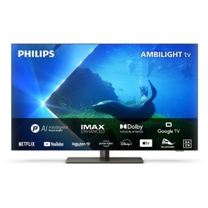 Téléviseur LED OLED 106 cm - UHD 4K - 120 Hz - IMAX Enhanced - Dolby Vision & Atmos - Google TV - Ambilight TV3 - Noir