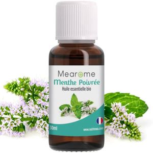 HUILE ESSENTIELLE Huile Essentielle de Menthe Poivrée 30mL Bio AB & MADE IN FRANCE - Aromathérapie - MEAROME