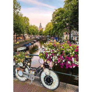 PUZZLE Puzzle 1000 pièces : Vélo et fleurs à Amsterdam​