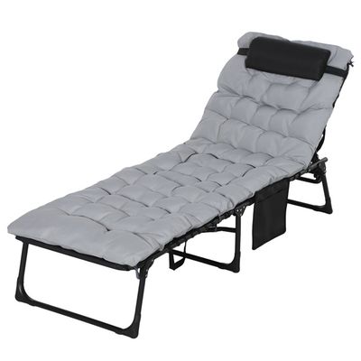 Beautissu Coussin Chaise Longue Flair RL 190x60x8cm - Matelas Bain De Soleil Jardin Nature
