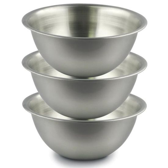 Lot De 5 Bols Mélangeurs En Inox 304 - Tailles 1L, 1.5L, 2L