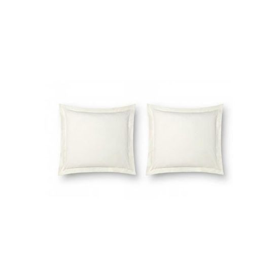Lot De 2 Housses De Coussin 60x80 Cm – Microfibre Blanche Douce – Certifiée OEKO-TEX – Fermeture Éclair – Hypoallergénique
