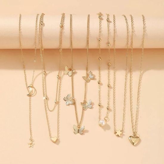 Lot De 4 Colliers Choker à Perles Pour Femme - Corde En Cuir Avec Perles Et Turquoise - Bijoux élégants Faits Main - Pour Toutes Occasions