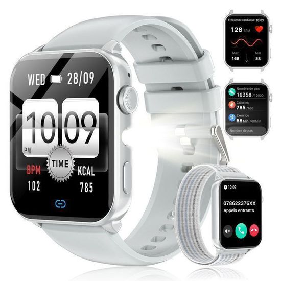 Montre Connectée Blackview Unisexe – Appels Bluetooth, 100+ Modes Sport, Moniteur Fréquence Cardiaque Et Sommeil, écran 1.85", IP68 - 7