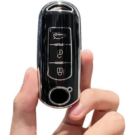 Coque De Remplacement Pour Télécommande De Voiture Rover MG TF ZR ZS 25 45 - 3 Boutons, Noir, En PVC (électronique Non Inclus)