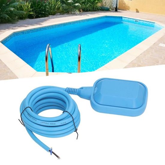 Interrupteur à Flotteur Câble 4m 250-380V 15A - Régulateur Niveau Eau Pompe Puisard Piscine