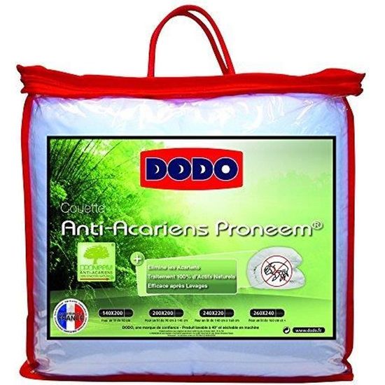 Couette Dodo Couette Chaude DODO 140x200 Anti-acariens - Saniprotect - Fabriqué En France - Lavable 40°C Couette Lavable Machine
