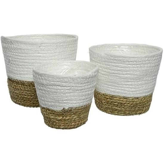 Lot De 3 Pots Kokodama En Fibres De Coco – Diamètre 10 Cm, Fait Main, Naturel, Pour Plantes D’intérieur