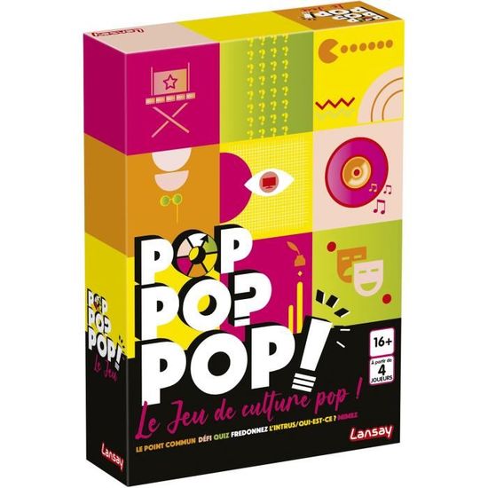 Jeu de société Pop Pop Pop Lansay - Culture - 1000 questions et challenges - Dès 16 ans