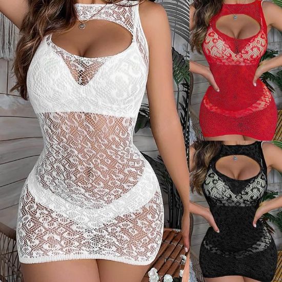 Robe Lingerie Sexy Bommi Fairy - Maille Transparente - Taille Unique <75kg - Cadeau Couple
