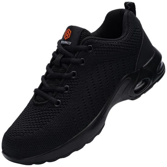 Chaussures De Sécurité Ultra-Légères DYKHMILY - Baskets Anti-Perforation Avec Embout Acier - Hommes/Femmes (Confort Air Cushion)