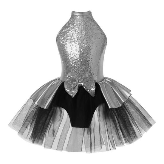 Ranrann Robe Danse Fille Paillette Brillante - Justaucorps Jazz Hip Hop 5-16 Ans