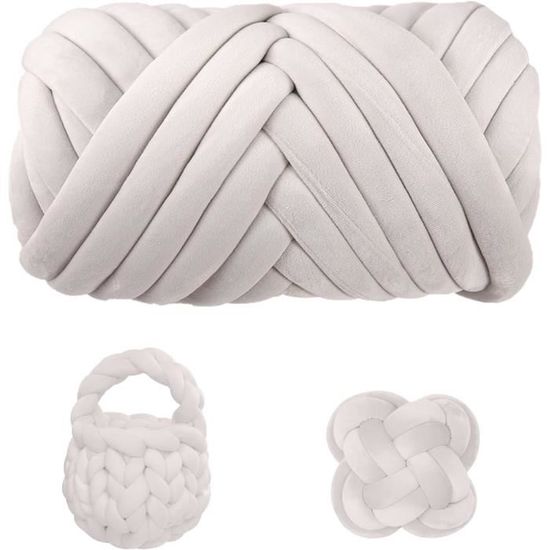 Laine Islandaise Épaisse à Pompons Arc-en-ciel - Fil Tricot Doux Pour Couverture, Coussin Et Nid Animal