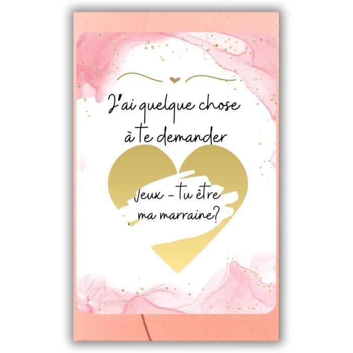 Carte demande marraine Veux tu etre ma marraine Carte a gratter annonce ...