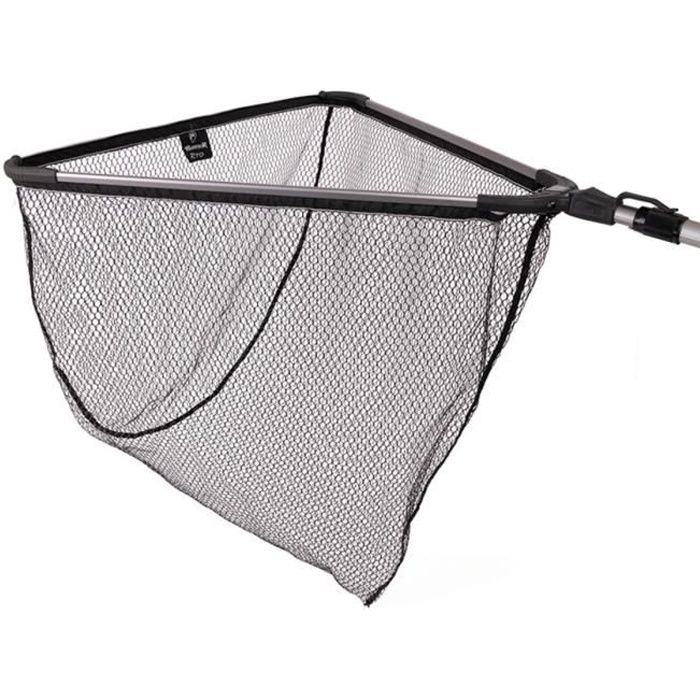 Fox Rage Warrior Rubber Mesh Landing Net R60 Net 60 cm 2.1m Épuisette de Pêche Carpe Truite Télescopique Mer