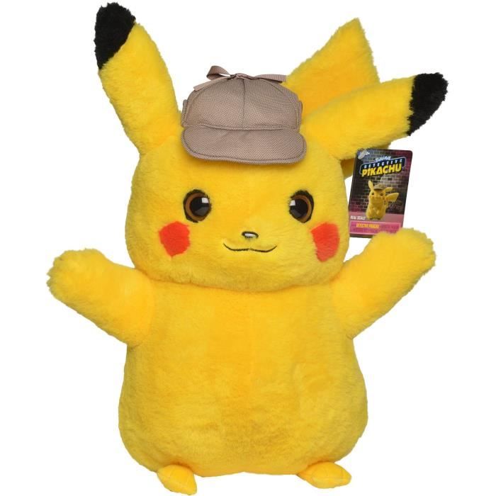 POKEMON - Film Détective Pikachu - Peluche 40 cm Détective Pikachu