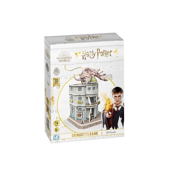 CubicFun | Harry Potter La Banque de Gringotts | Jeu de construction | Puzzle 3D | 62 pièces