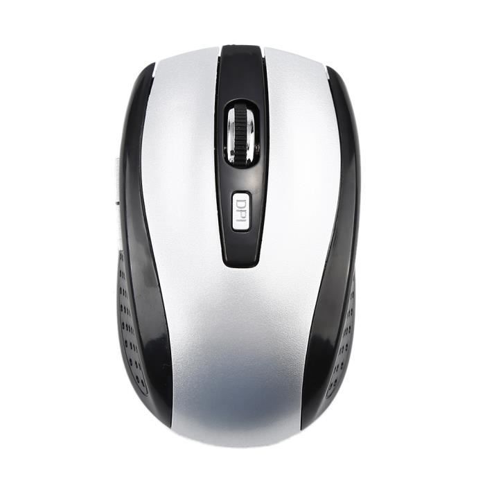 Récepteur USB 2,4 GHz Souris de jeu Sans Fil Rechargeable Confort Souris Gamer pour Ordinateur Bureau Portable PC ARGENTE