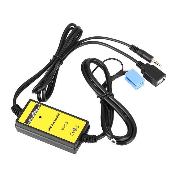 Voiture USB Aux-in Adaptateur Interface Radio Lecteur MP3 Câble d'Entrée USB Aux-in pour VW Skoda DC 12V -TAM