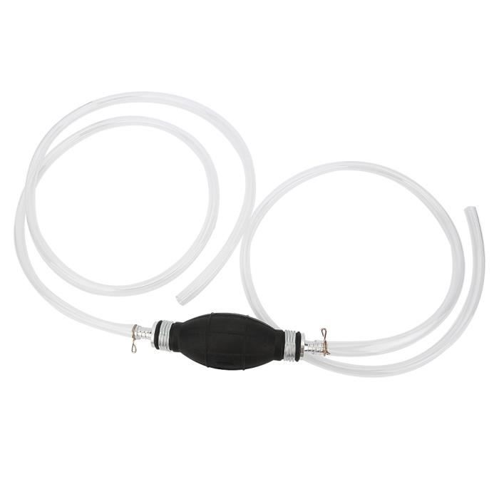 Senzeal Pompe Siphon Caoutchouc Universel Manuel pour Essence Liquide Eau Huile Fuel 8mm de Diamètre