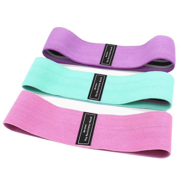 Bande de Résistance,3 PCSBande Élastique Fitness en Tissu, Bande d'Exercice pour Entraînement Jambes, Fessiers, Musculation,Pilates