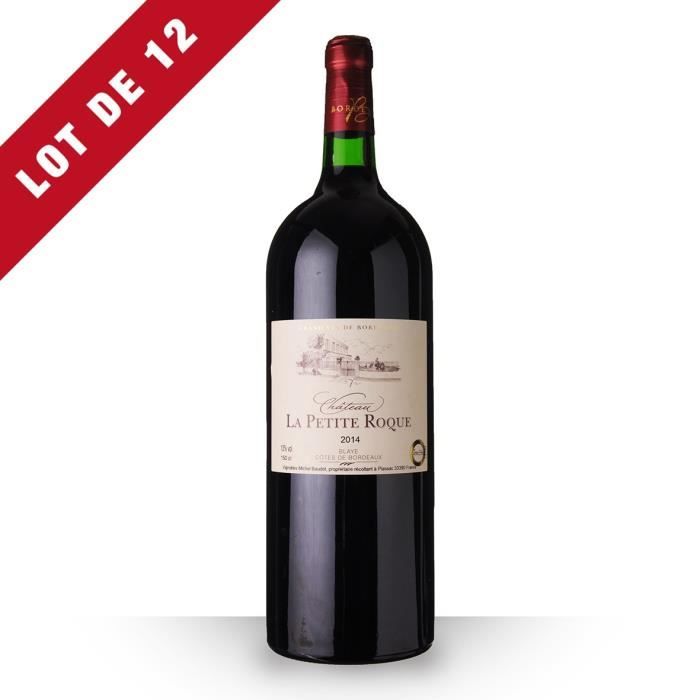 12X Château la Petite Roque 2014 Rouge 150cl AOC Côtes de Bordeaux Blaye - Vin Rouge