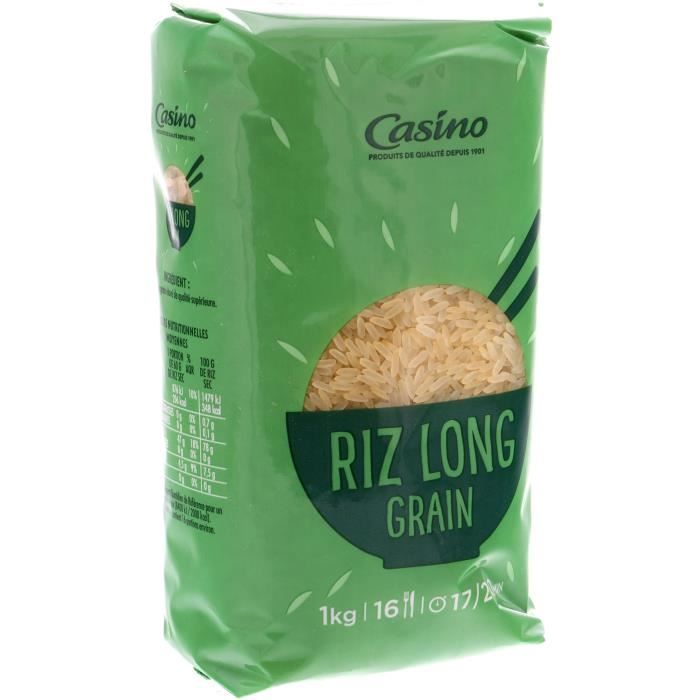 CASINO Riz Long Grain Etuve 17 min - 1Kg