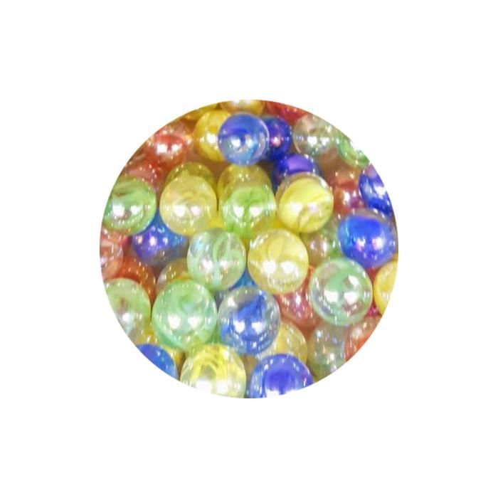 MesBilles - 30 Petites Billes Tornade Couleur - Bille en verre 14 mm par MesBilles