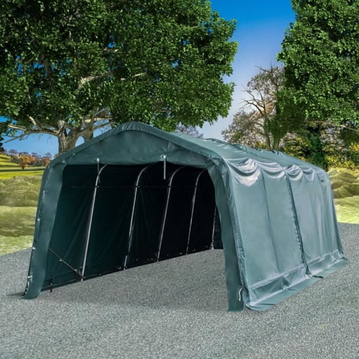 🐳5766Tonnelle de Jardin -Tente amovible pour bétail Auvent d'Extérieur Tente d'Elevage Abri d'Etable Pâturage - PVC 550 g-m² 3,3 x