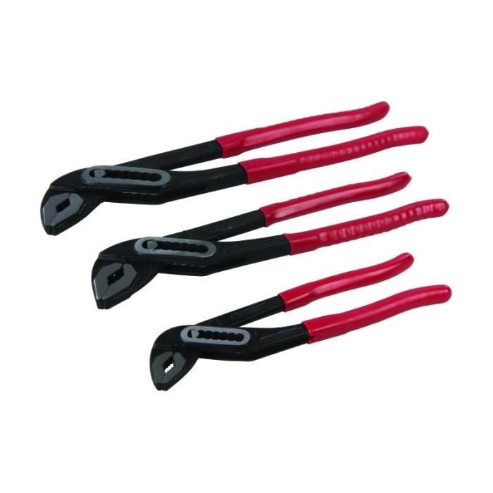 Jeu de 3 pinces multiprises à crémaillère 180-300 mm